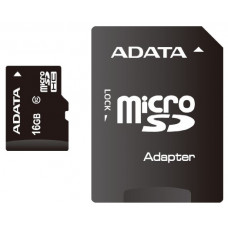 Карта памяти Micro Secure Digital Card (Trans Flash) 16GB HC10 adata+SD adapter